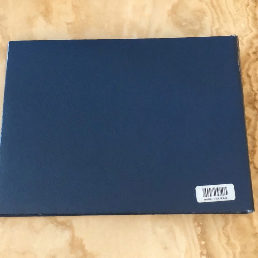 DELUXE CHECKBOOK COVER • NAVY BLUE • 11.5” x 8.75”